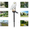 مقاوم للماء IP65 Solar Garden Lights Owl Squirrelornament Animal Bird Outdoor LED Path Path Lawn Synd Decor 220728