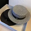 Women Jazz Straw Hat Summer Outdoor Sun Protection Caps Rhinestone Letter Beach Flat Cap Breathable Wide Brim Hats241B257c