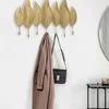 Modern decorative hooks door key wall hook nordic coat hanger creative golden leaf clothes hat hook key holder wall hanging 201021