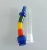 bangs en nid d'abeille récupérateur de cendres Narguilés Accessoires pour fumeurs Bong en verre unique ensemble de trois pièces plate-forme de forage pétrolier barboteur bong bleu pleine hauteur 9,5 pouces