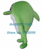 Mascot boneca traje verde golfinho mascote traje para adulto novo personalizado marinho marinho baleia tema anime cosply trajes carnaval fantasia 285