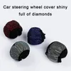 Steering Wheel Covers Car Cover Luxury Crystal Colorful Rhinestone Fit For 37-38cm F4B1Steering