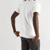 Mens luxe maison geborduurde stretch cotton jersey t -shirt mannelijke casual korte mouw straatmode losse hiphop top 220608