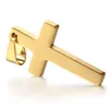 Collane con pendente Argento di alta qualità Colore Oro Nero Acciaio inossidabile Crocifisso Croce Collana da uomo da uomo Collana con cordolo gratuito