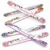 Flower Printed Nail Files Straight Colorful Lime Professional Manicure Tools 100/180 Nails File