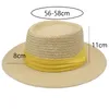 Chapeau de plage en paille pour femmes chapeau plat ombre fille printemps été petits chapeaux à bord femme casquette de protection solaire dame casquettes femme chapeau de soleil chapeaux de soleil en gros