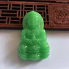 Colares pendentes naturais myanmar jade de guanyin colar de guanyin de guanyin esmeralda pingentes jadeite jóias homens pingentes de mulheres