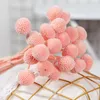 Flores decorativas grinaldas 10/20pcs 30-35cm, minúscula bola dourada de bola dourada de plantas de flores secas decoração decoração de casamento em casa decoração