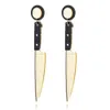 Punk överdriven kniv dangle örhänge cool hip hop akryl lång tofs rock kvinnor män unisex stud örhängen spegel yta öron