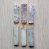 Pendant Necklaces Wholesale 6pcs/lot Fashion Electroplated Gold Edged Slice Natural White Agates Rectangle Shape Pendants Connector Jewelry