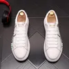 2022 Classic Dress Wedding Shoes European Fashion Designer Round ToeMan White Trend Sneaker Spring Autumn Traners Casual Walking Loafers