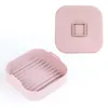 Air Fryer Silicone Pot Reusable Non-Stick Steamer Pad Oven Baking Tray Bread for Kitchen Accessories Round Square BWE13743