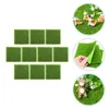 Decorative Flowers & Wreaths 10pcs Square Fake Grass Turf Artificial Mats Landscaping TurfDecorative