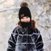 3pcs inverno bebê malha chapéu de chapéu e luva define forro quente de lã por 1-5 anos