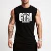 Gym Tank Top Mens Fitness Clothing Compression Vest Cotton Bodybuilding Stringer Tankop Muscle Singlet Workout Sleeveless Shirt 220601
