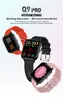 Fitness Tracker Polsbandjes Reloj inteligente Smart Armband Q9 PRO Thermometer Hartslag Smart Watch met doos