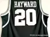 XFLSP NCAA College Butler 20 Gordon Hayward Jersey Men Uniformes Basketball Team Black Color Breathable University Hot Selling