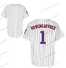 Vintage #1 Henry Rowengartner 1968-69 Årets Rookie Baseballtröjor Chicago Stitched Jersey för herr Blå Vita Pullover Shirts