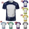 T-shirts d'extérieur vêtements de sport Sublimation coton blanchi transfert thermique chemise de blanchiment vierge T-shirts en Polyester pour adultes enfants