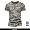 AIOPESON Hawaii Style 100% coton T-Shirt hommes col rond imprimé chemise hommes décontracté hommes vêtements été haute qualité hommes t-shirts 220504