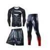 Hommes Sports Costumes Rashguard Jiu Jitsu Maillots Collants Pantalons Running T Shirt BJJ Ensembles De Boxe Gym Formation Muay Thai MMA Fightwear 220622