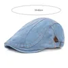 Berets Sboy Caps Vintage Denim Hat Adult Advanced Flat British Western Men Beret SummerBerets