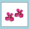 Stud Earrings Jewelry Personalized Candy Color Flower Earring New Fashion Small For Women Girls Korea Style Drop Delivery 2021 Bxqnj