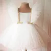 Flower Vintage Embroidery Baby Girls Dress Clothing Tulle Tutu Party Elegant Girls Princess Dress Kids Vestidos 220707