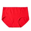 4st/Set Women Panties Cotton Good Luck Red Intimates Soft Breatble Comfort Underpants Female Underwear Girls Seamless Briefs 220512