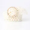 Ceintures pour femmes perle taille élastiquée chaîne perceuse à eau incrustée d'élastique luxe mode robe accessoires 220511