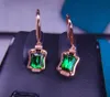 Dangle Chandelier Fine Jewelry 18k Rose Gold 100% 천연 3.2ct Green Tourmaline 보석 브라질 원산지 낙하 이어링 Womendangle