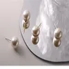 Orecchino a perno in argento sterling 100% 925 per le donne Orecchini a bottone con perle d'acqua dolce naturali da 12 mm Regali per feste di nozze