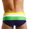 Maillots de bain pour hommes Maillots de bain Brésilien Coupe classique Maillot de bain Slip Bikini Sexy Stripe Surf Board Trunks Shorts Sous-vêtements Plage 220509