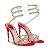 Sandali gioiello Scarpe da sposa Caovillas Designer Tacchi alti da donna Crystal Strappy Lady Pumps Gladiatore