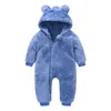 född baby romper vinter kostym pojkar kläder polar fleece varma flickor kläder totalt rompers jumpsuit 220525