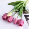 Dekorativa blommor kransar lyxiga silikon riktiga ber￶ring tulpaner bukett dekorativ 220823