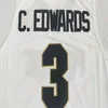 SJ98 NCAA Purdue 3 Carsen Edwards Koleji Basketbol Lisesi 100% Stiched Erkek Formalar Boyutu S-XXL V Boyun