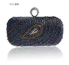 Bolsas de noite Gem Diamond Diamond Bead Leaf Crystal Clutch