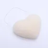 Konjac Facial Cleansing Puff Heart Shaped Facials Clean Sponge Konjac Exfoliating Dirt Baths Sponges Face Care Makeup Tools SN4589