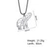 Chains My Shape Elephant Necklace Stainless Steel Animal Silvery Necklaces Cut Out Good Quality Hollow Pendant Jewelry Fashion GiftChains