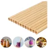 Natural 100% Bamboo Drinking Straws Eco-Friendly Sustainable Straw Reusable Drinks Straw for Party Kitchen 20cm GC1202