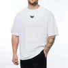 Marque surdimensionné t-shirt hommes épaule tombante à manches courtes Fitness t-shirt hommes été maille lâche basket-ball maillot Gym vêtements 220621