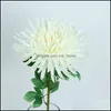 Decorative Flowers Wreaths Festive Party Supplies Home Garden Ll Hand Made Simation Chrysanthemum Flower Potted Plant Wedding Dhdzg