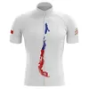 Mäns T-shirts Summer Breattable Off-Road Short Sleeve Mountain Bike Wear för Chile Series Flagmönster Men's Cycling Jersey Tyz594-01me