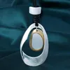 Hanger kettingen onregelmatige ovale hangers voor vrouwen sieraden lange ketting grote sieraden ophanging legering lichtmetalen touwketens 2022