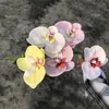25 pcs sabão cabeça cabeça artificial borboleta orquídea falaenopsis sabuquet flor buquê diy caixa de presente Decoração handmade casamento 220408