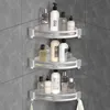 GIOYBOS Cremagliera angolare per bagno Punzonatura gratuita Alluminio Toilette Triangle Deposito doccia Porta doccia Bagno Accessori per stoccaggio 220423