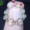 Beaded Strands PC Natural Lemon Citrine Butterfly Bead Armband Crystal Healing Stone Fashion Jewelry Gift For WomenReaded Lars22