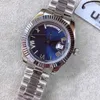 St9 Steel News Men luxury brand Watches Blue Red Dial DAY DATE Daydate Automatic Mechanics 41MM Sapphire Glass Stainless mens watch