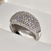 Veri anelli in oro 18 carati Donna Lusso Pieno di diamanti Gioielleria raffinata Anniversario di matrimonio Festa per Fidanzata Moglie Regalo Bijoux Femme 2208088779952